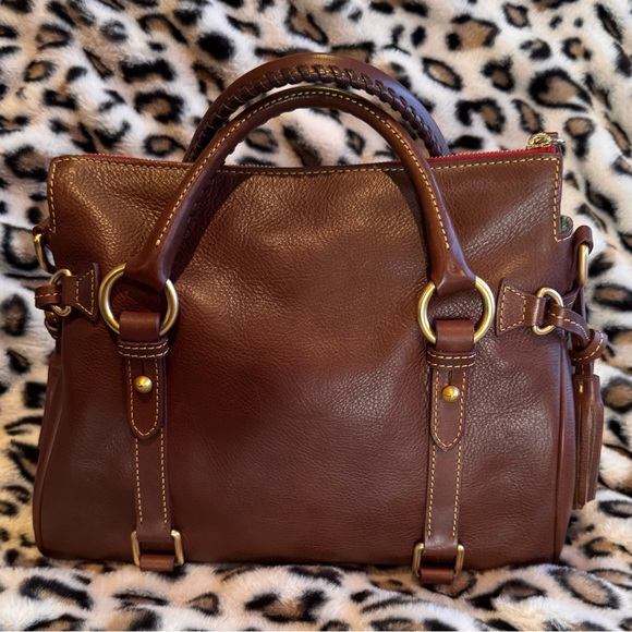 Dooney & Bourke Medium Florentine Satchel in Chestnut - Picture 3 of 10